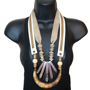Twine and Twig Sea Urchin Spine Necklace + Free  Extra Statement Boho Festival